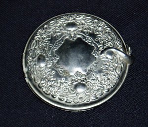 Two Mirror Compact, Silver Plated