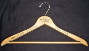 Vintage Wood Hanger, Morrison Hotel & Oyster House
