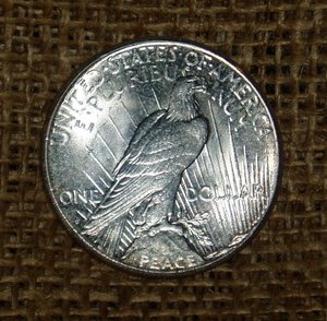 1924-S Peace Dollar, CH BU, Ms63, Free USA Shipping