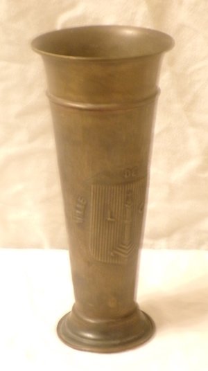Antique Brass Vase, Ville de Liege, Belgium