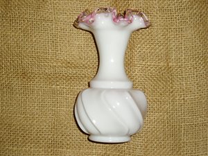 Fenton Vase, Peach Crest, Vintage, On Sale