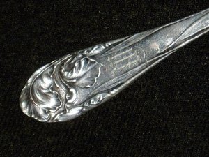 Oneida Serving Spoon, Fleur de Luce, c. 1904