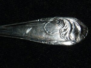 Oneida Serving Spoon, Fleur de Luce, c. 1904