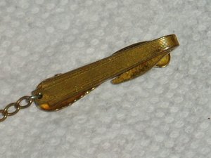 Alligator Figural Tie Clip Tack Clasp, Hickok