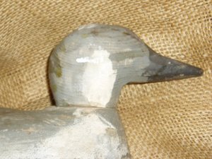 Duck Decoy, Pintail, 3-Piece Wood, Vintage