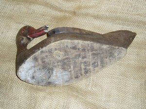 Vintage Duck Decoy, Preening Duck