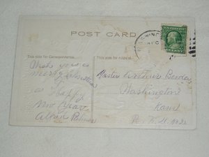 Postcard, Santa with Toys, Gilded Card