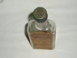 Vintage Flavoring Bottle, G.F.Foster's, Imitation Black Walnut