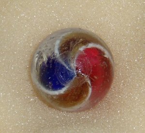 Antique Ribbon Lutz Marble, German Swirl, 1800's, 5/8", Free USA Shipping