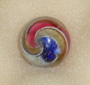 Antique Ribbon Lutz Marble, German Swirl, 1800's, 21/32", Free USA Shipping