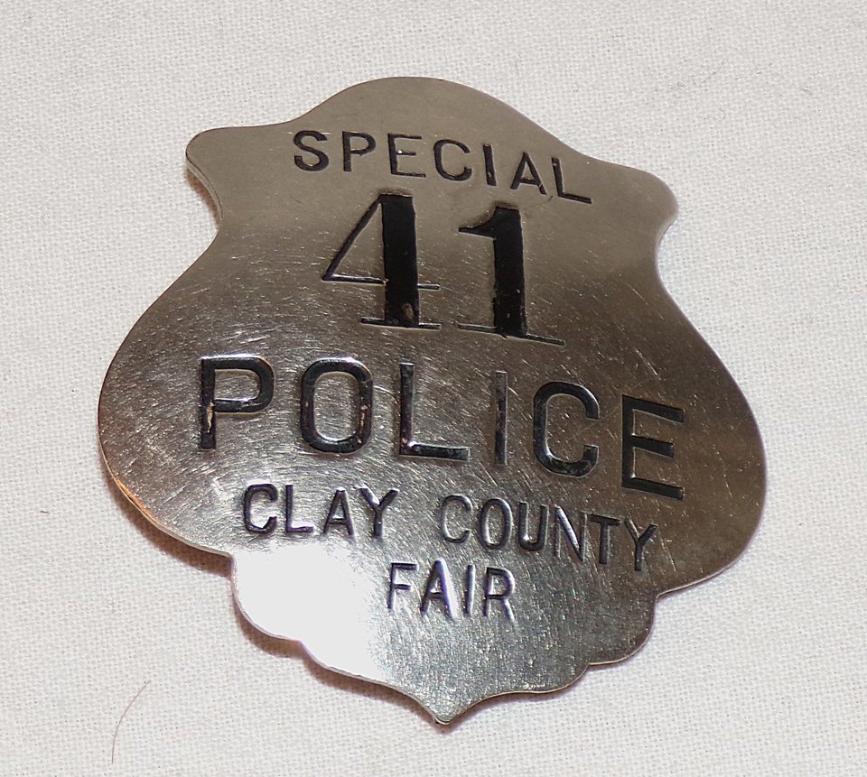  Vintage Special Police Badge, Clay County Fair
