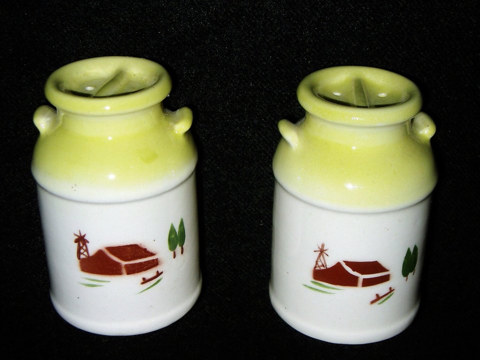 Salt and Pepper Shakers, Cream Cans, Farming