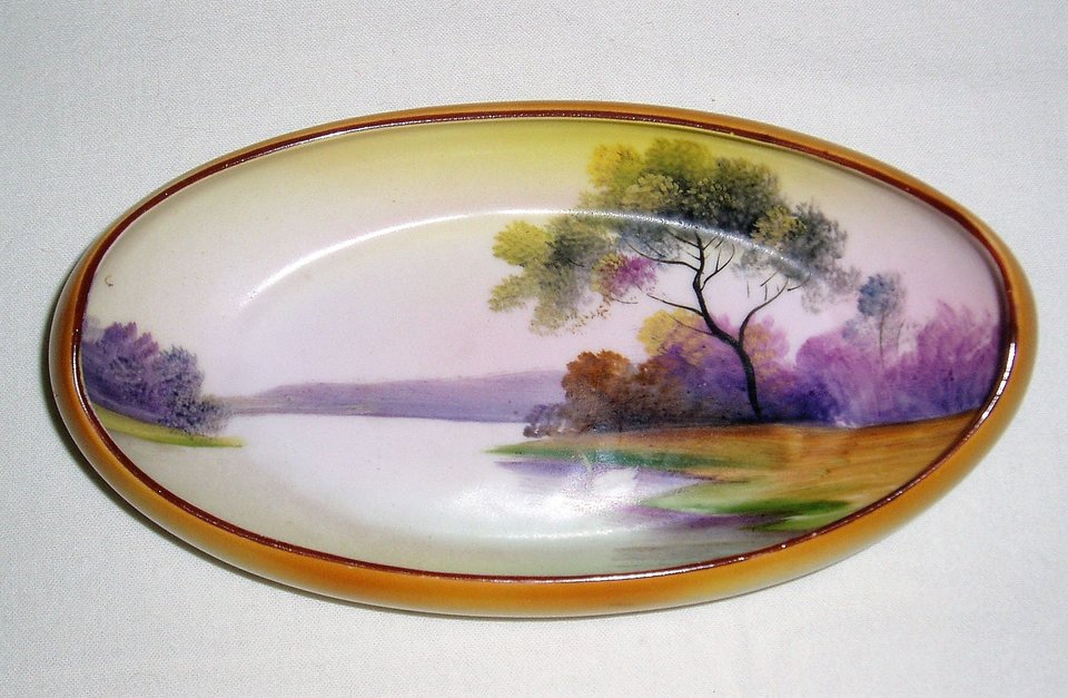 Noritake Tree in the Meadow Dish, Rare Shape