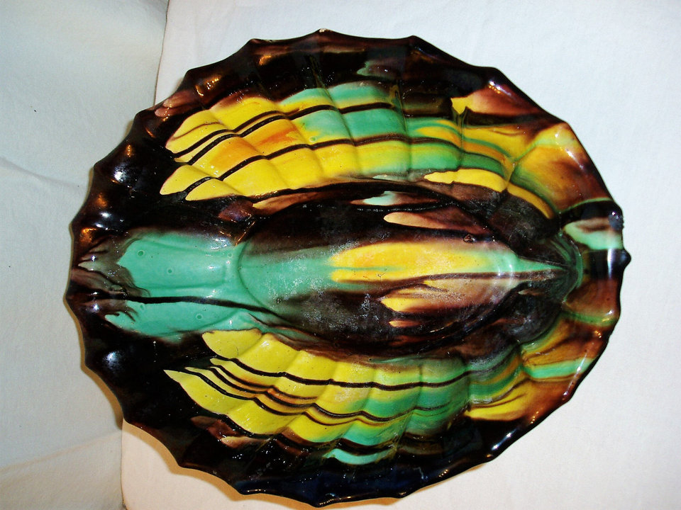 Fruit Console Bowl, Ceramic, Wild End-of-Day Colors