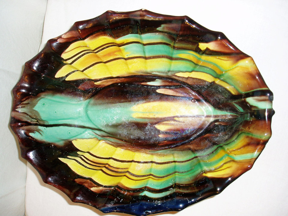 Fruit Console Bowl, Ceramic, Wild End-of-Day Colors