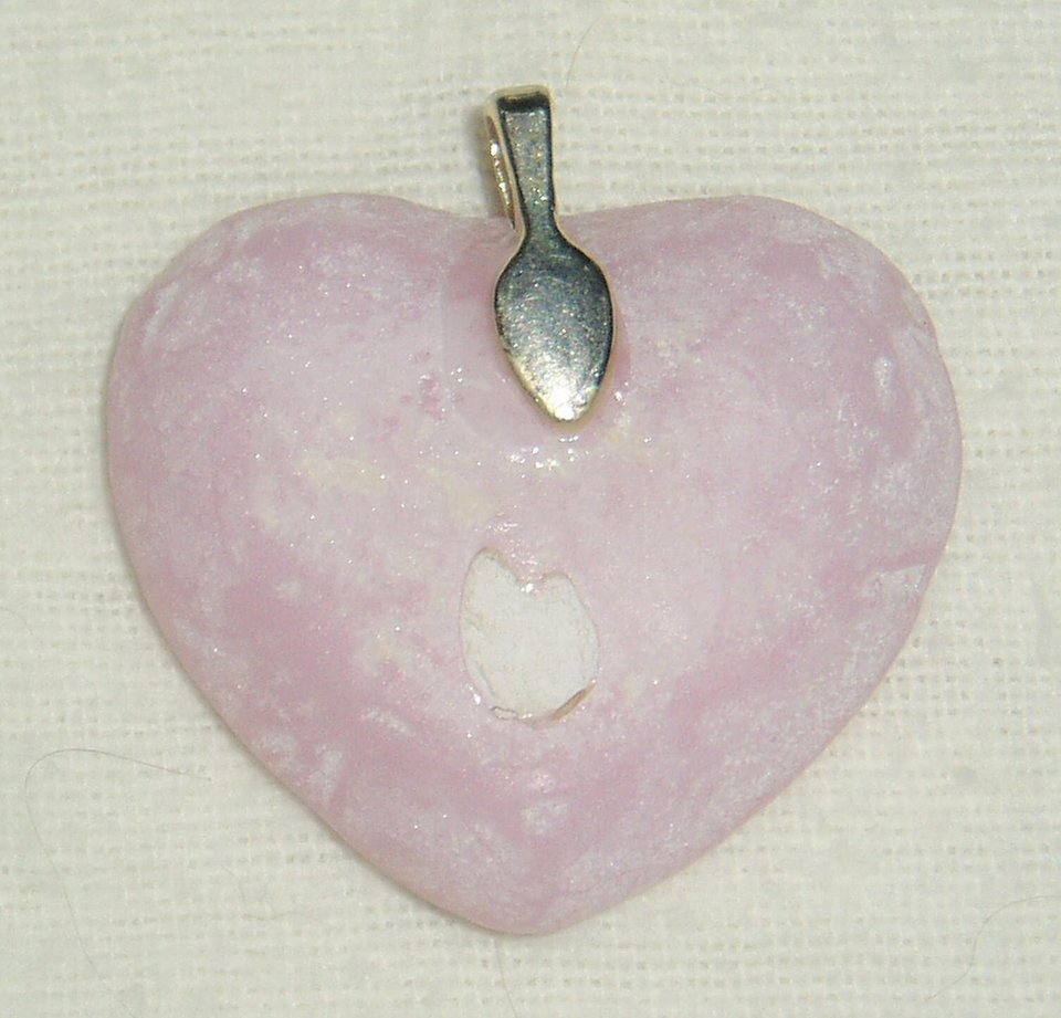 Melted Marble Heart Pendant with Bail, Dave McCullough Appalachian Runs