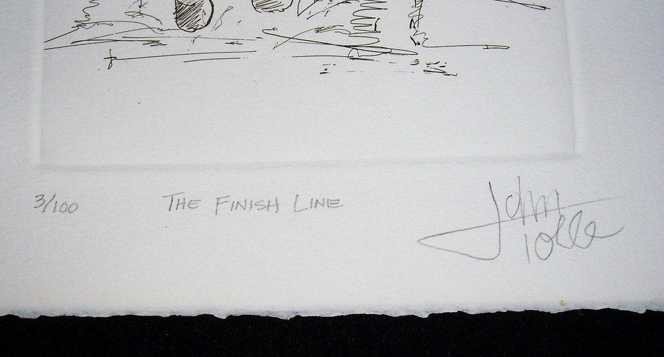 Bob Tolle "The Finish Line" Numbered Print, Low Number 3/100