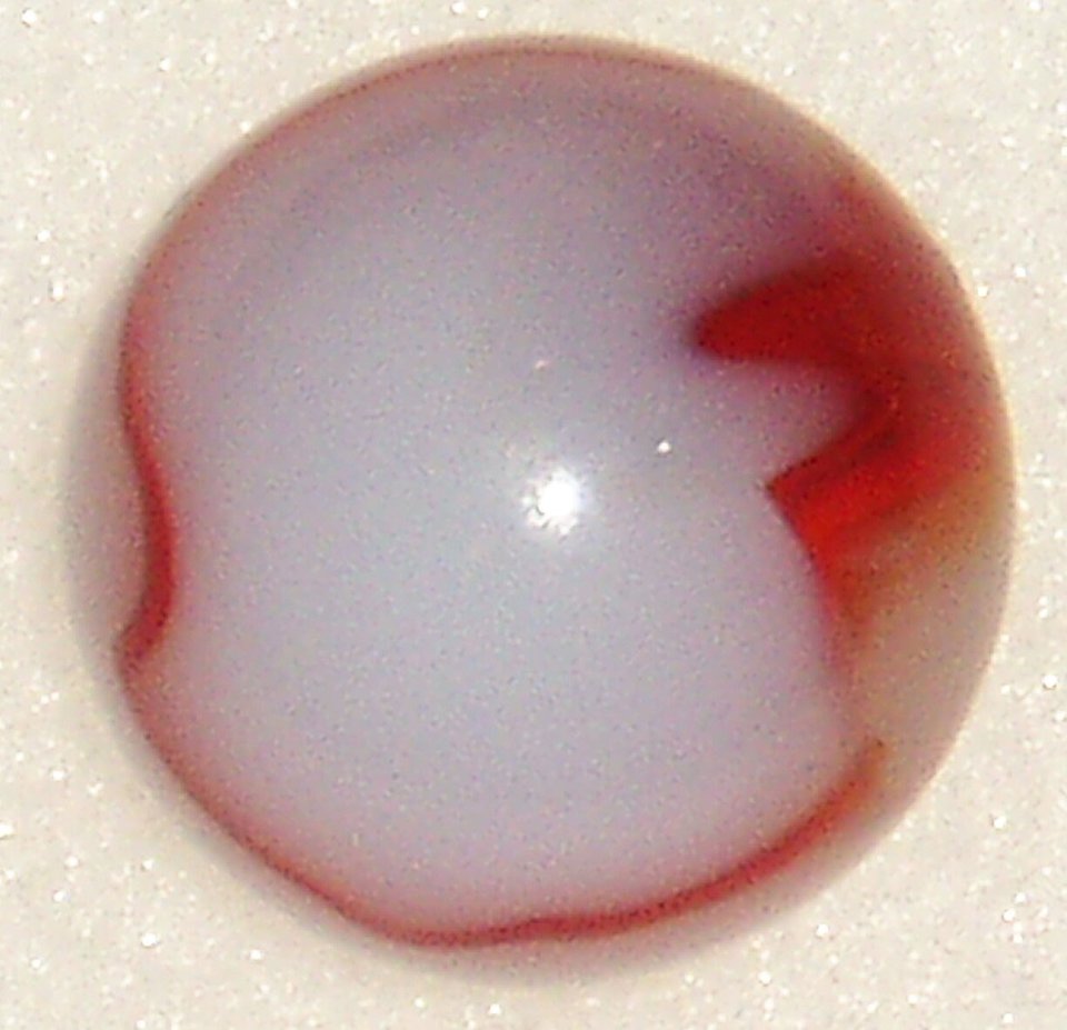 Peltier Flaming Red Zebra, .655" 21/32" Mint Marble, Free USA Shipping