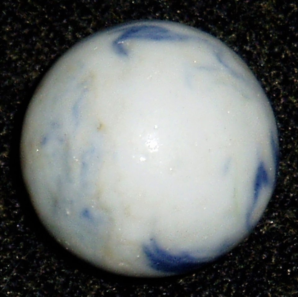 Crockery Marble, Green and Blue Lined, 25/32", .800", Free USA Shipping