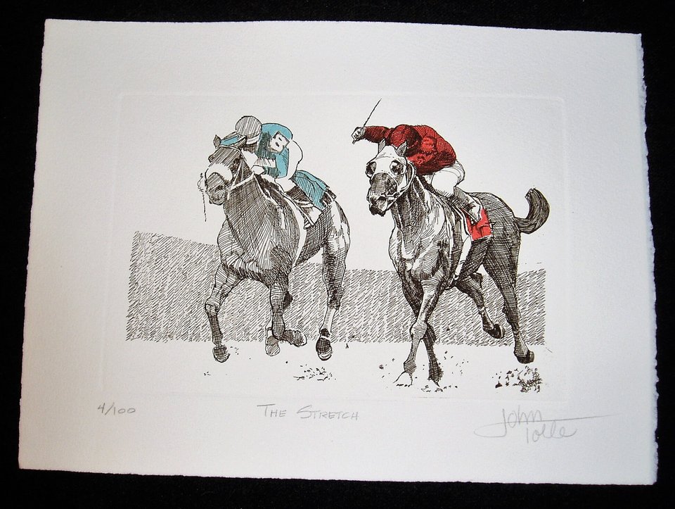Bob Tolle "Home Stretch" Numbered Print, Low Number 4/100