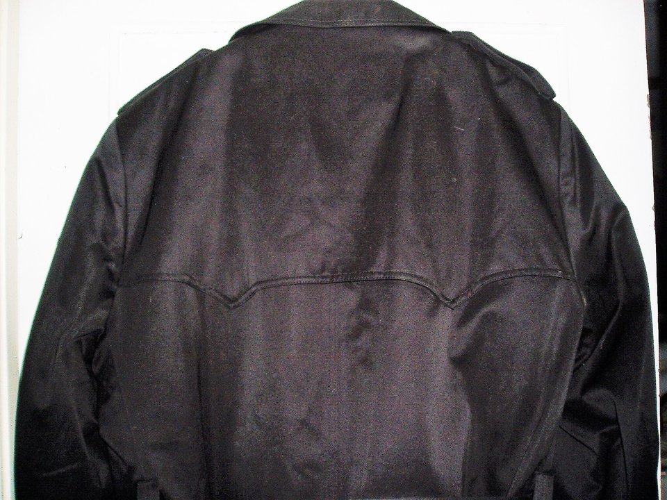 Vintage Towne London Fog Trench Coat, Zippered Liner, Size 44 Long, Black