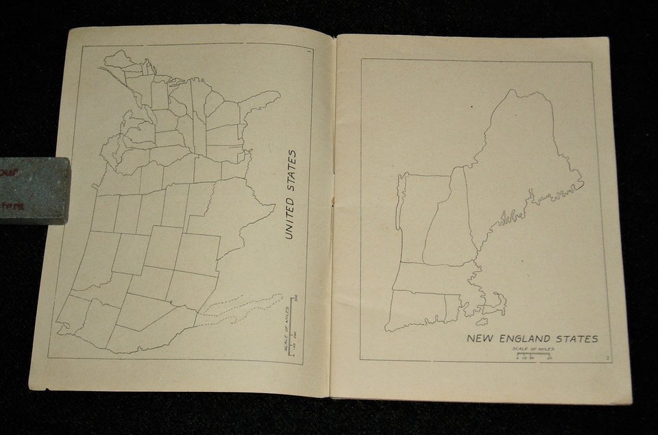 Salesman Sample, Outline Maps, Continental Press, Child's Education Booklet