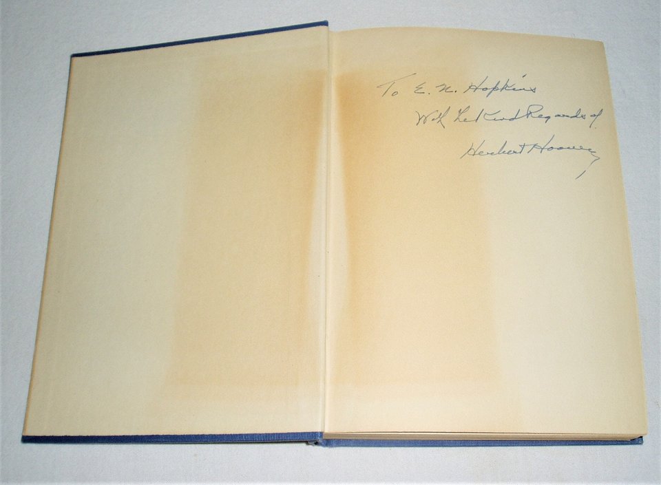 Herbert Hoover, The Challenge to Liberty, First Edition, Signed Autographed, Free USA Shipping
