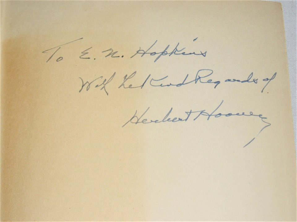 Herbert Hoover, The Challenge to Liberty, First Edition, Signed Autographed, Free USA Shipping