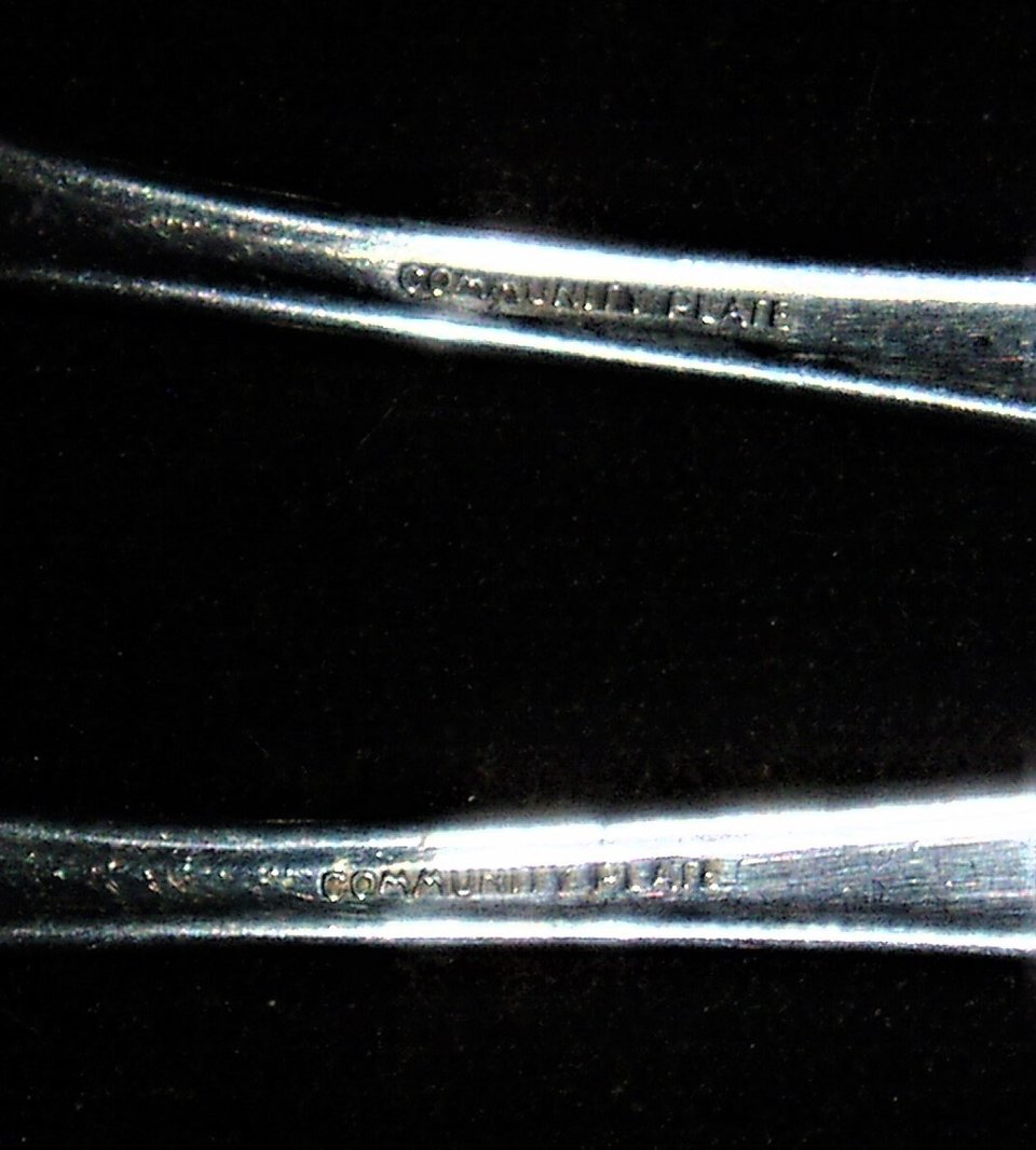 Community Silverplate, "Adam" Salad Fork x 4, Free USA Shipping