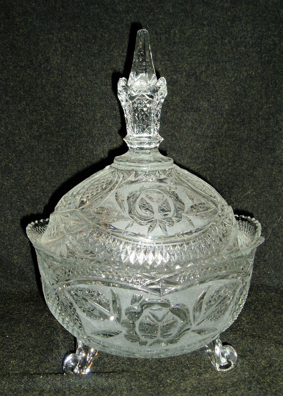 Leaded Covered Candy Dish