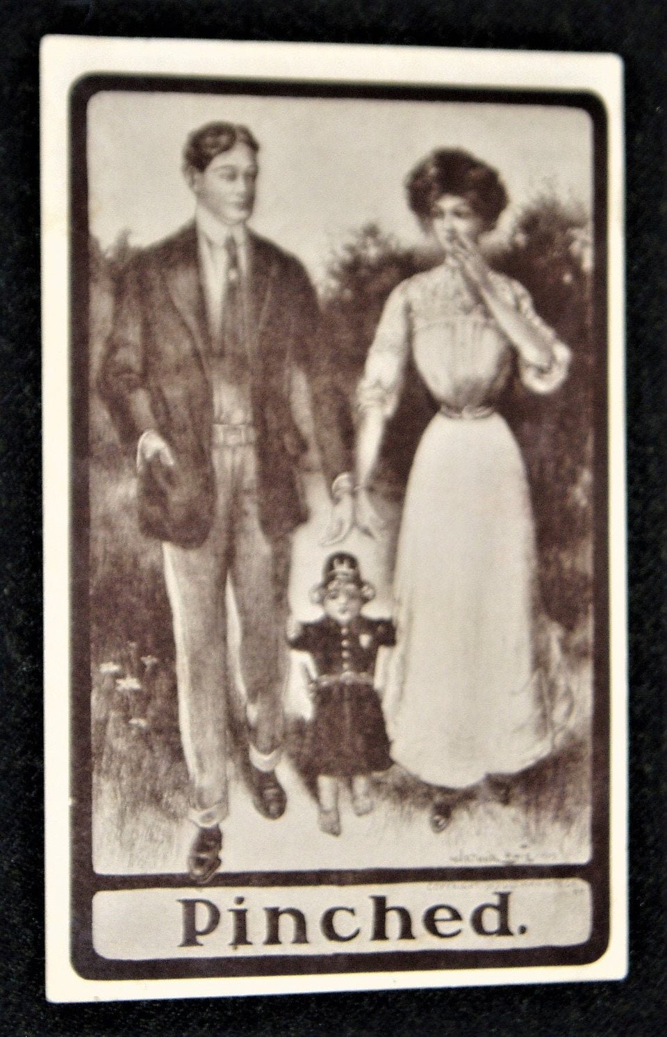 Antique Postcard, "Pinched", ,  2nd Card Ships Free