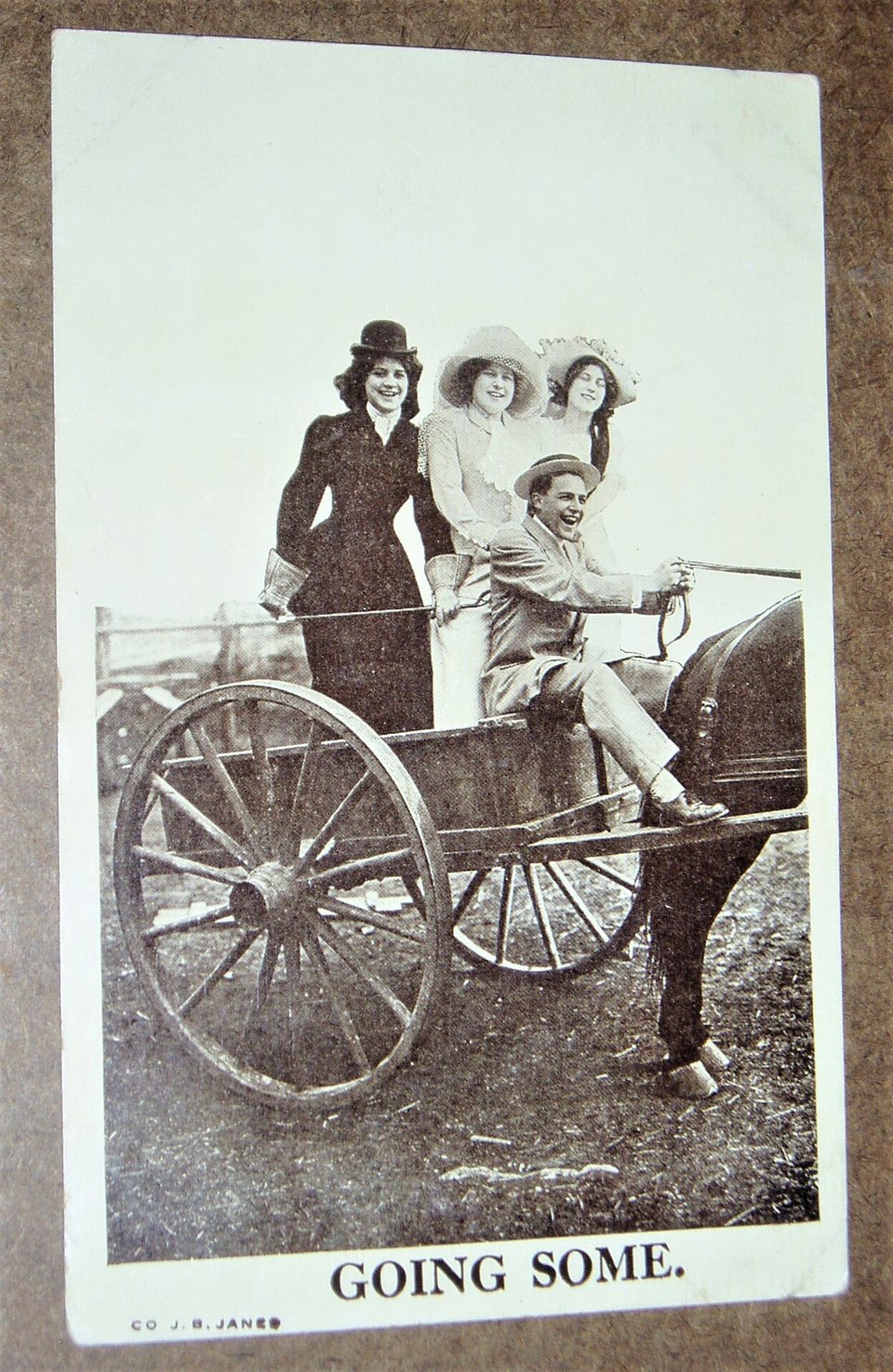 Edwardian Humorous Postcard, Going Some, Romance Dating, Additional Cards Ship Free