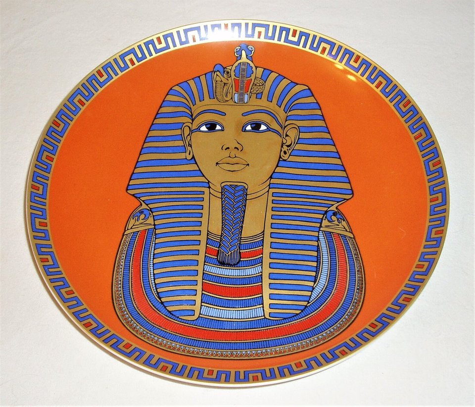 Plate, King Tut, Kaiser West Germany, Egyptian King Tut-Ankh-Amun