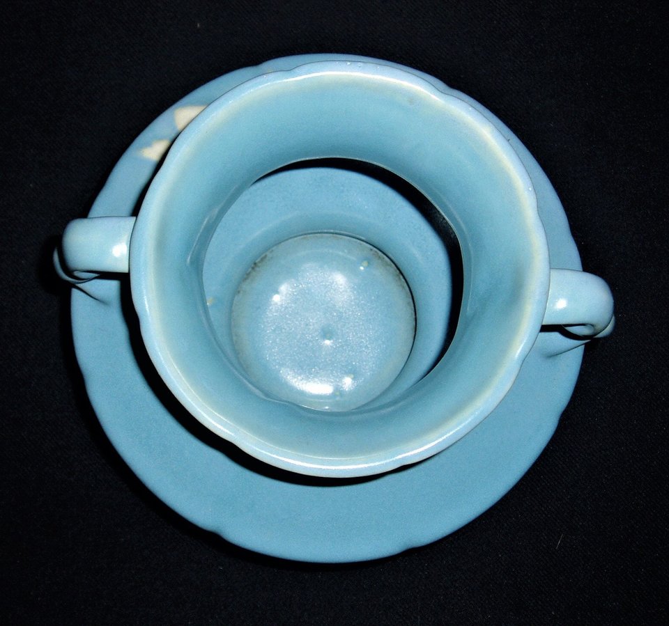 Weller Floral Vase, Blue and White
