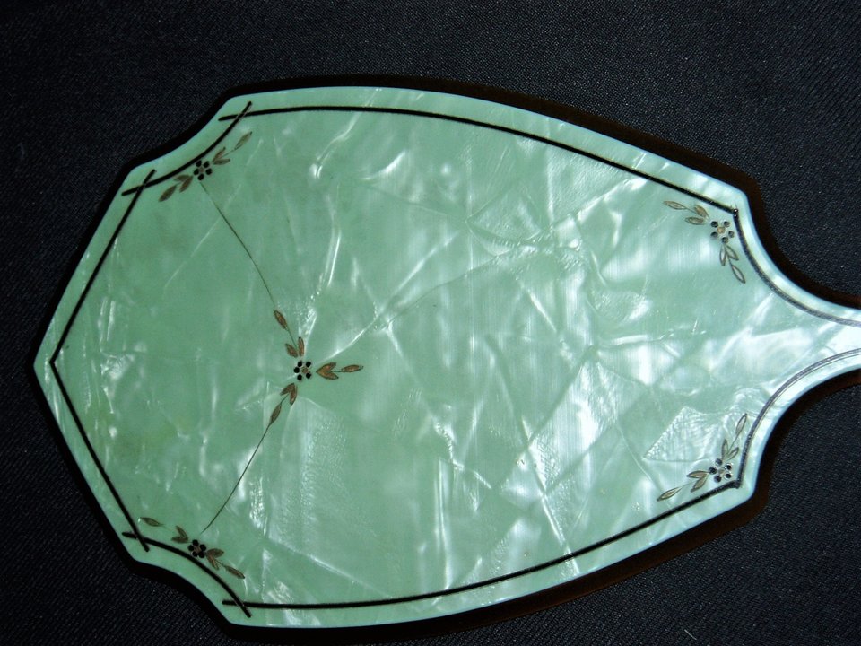 Vintage Vanity Set, Brush, Comb, Mirror, Butterscotch Lucite