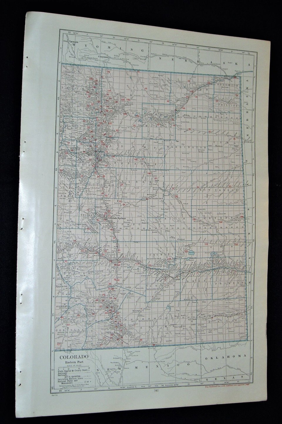 Map Page, Colorado, 1932, Large 13.5" by 19.75" 2 Full Pages