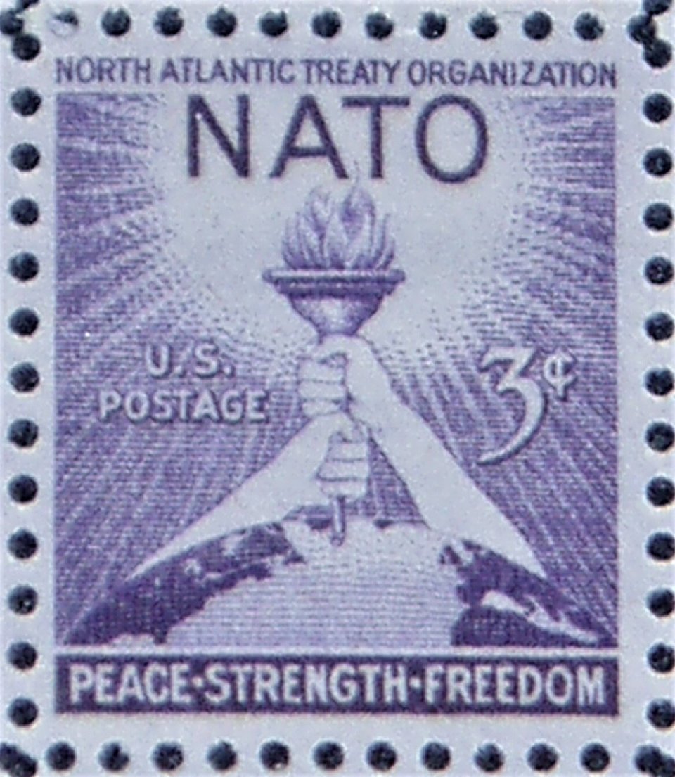 Mint 3c Stamp Sheet, NATO, Scott Catalog #1008 x 100 Stamps