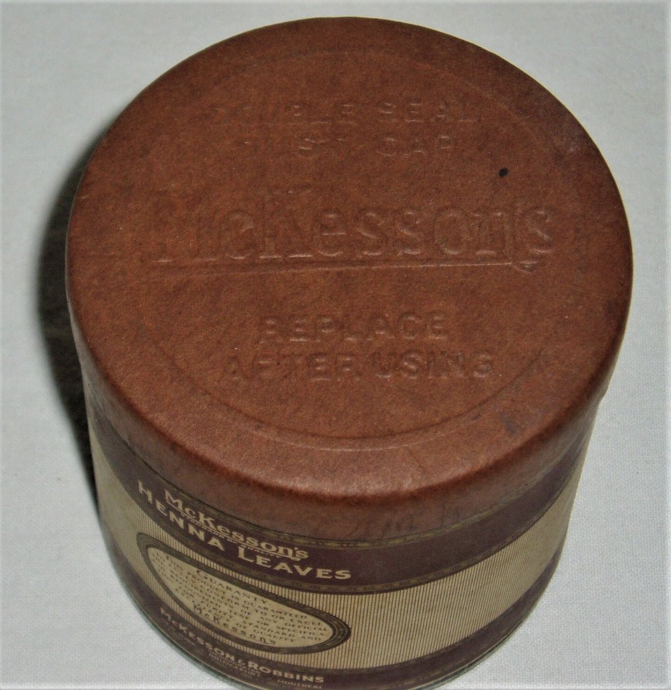 Henna Leaves Container, New Old Stock, McKesson & Robbins