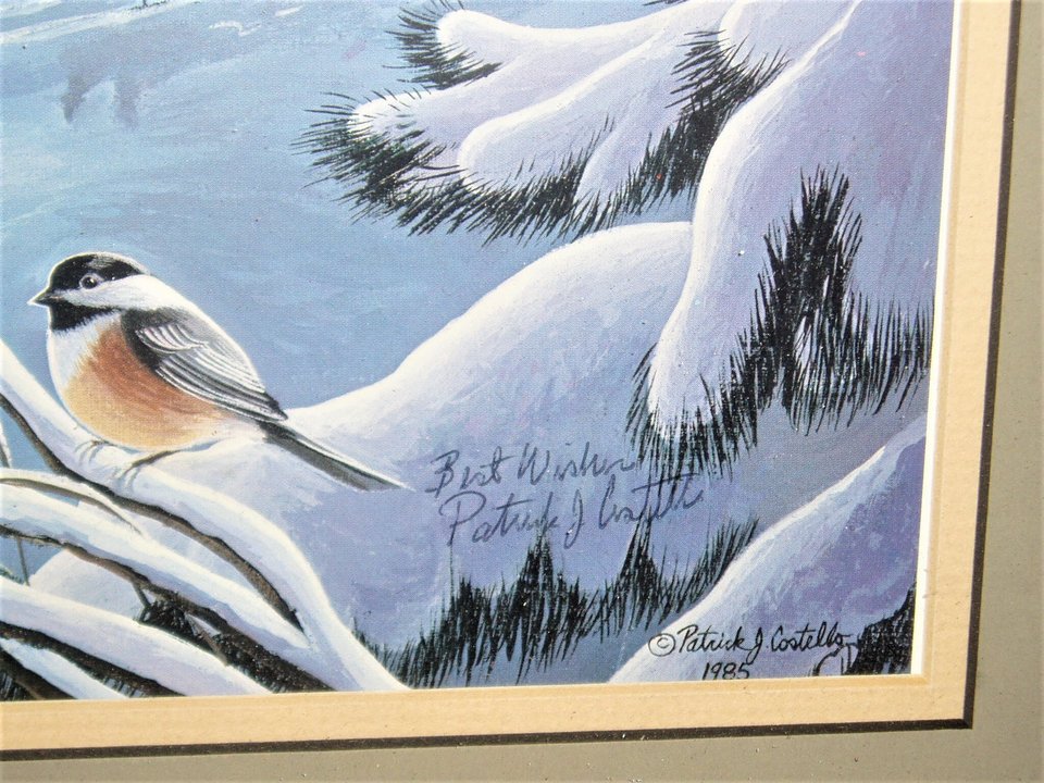 Framed Autographed Print, Patrick J. Costello, Winter Scene