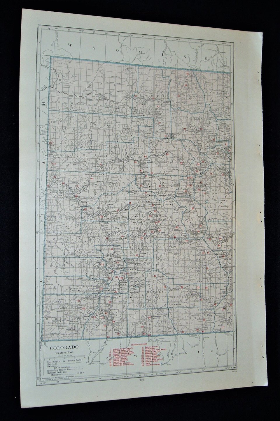 Map Page, Colorado, 1932, Large 13.5" by 19.75" 2 Full Pages
