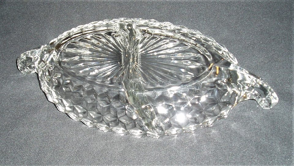 Fostoria American 2-Part Relish Dish Boat