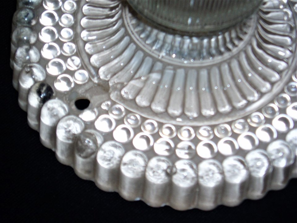 Wonderful Art Nouveau Deco Glass Ceiling Lamp Fixture  Bedstand