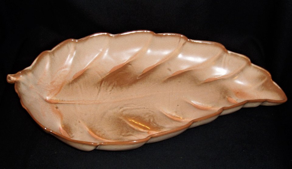 Large Frankoma Leaf Tray Dish, 17"