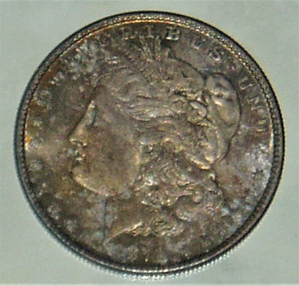 Morgan Silver Dollar 1878-S CH BU Prooflike Rainbow Toning