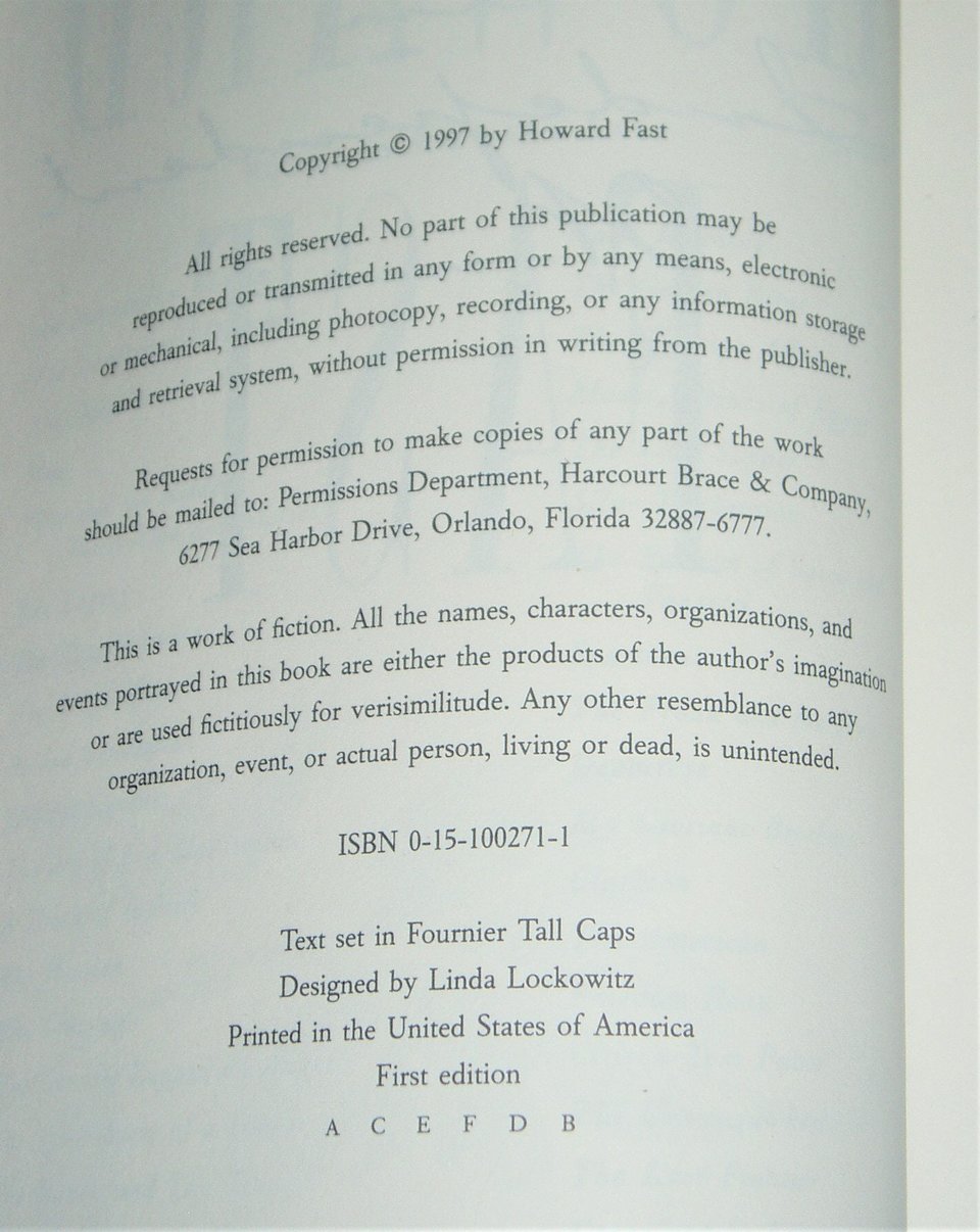 First Edition, An Independent Woman, Howard Fast, Immigrants Saga
