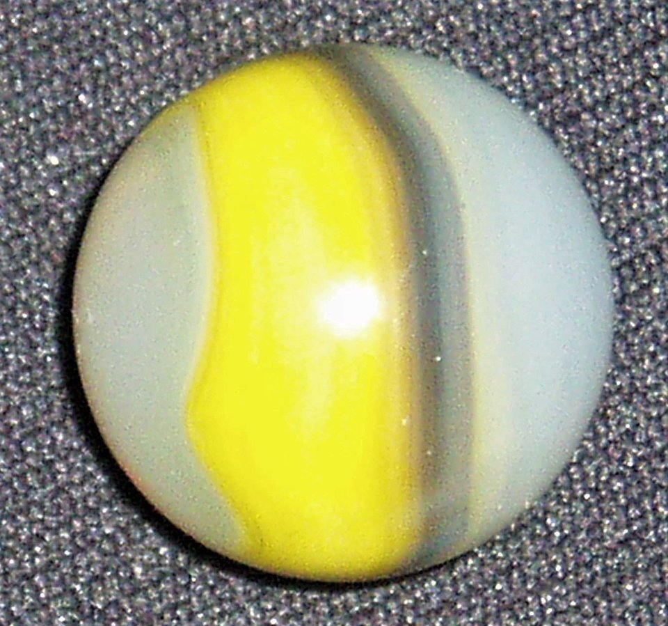 Antique Akro Agate Marble,  Royal Type Shooter, .815" or 13/16", Mint