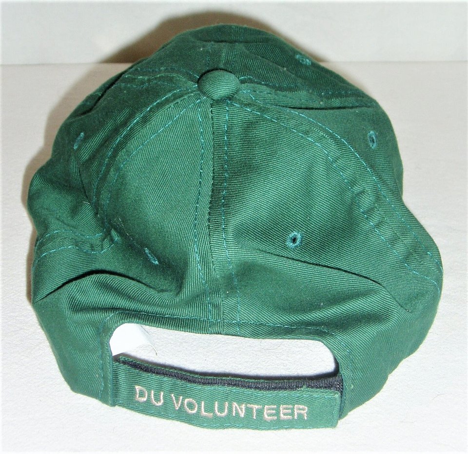 Ducks Unlimited Hat Cap, Green Team DU Volunteer, Adjustable Hook and Loop