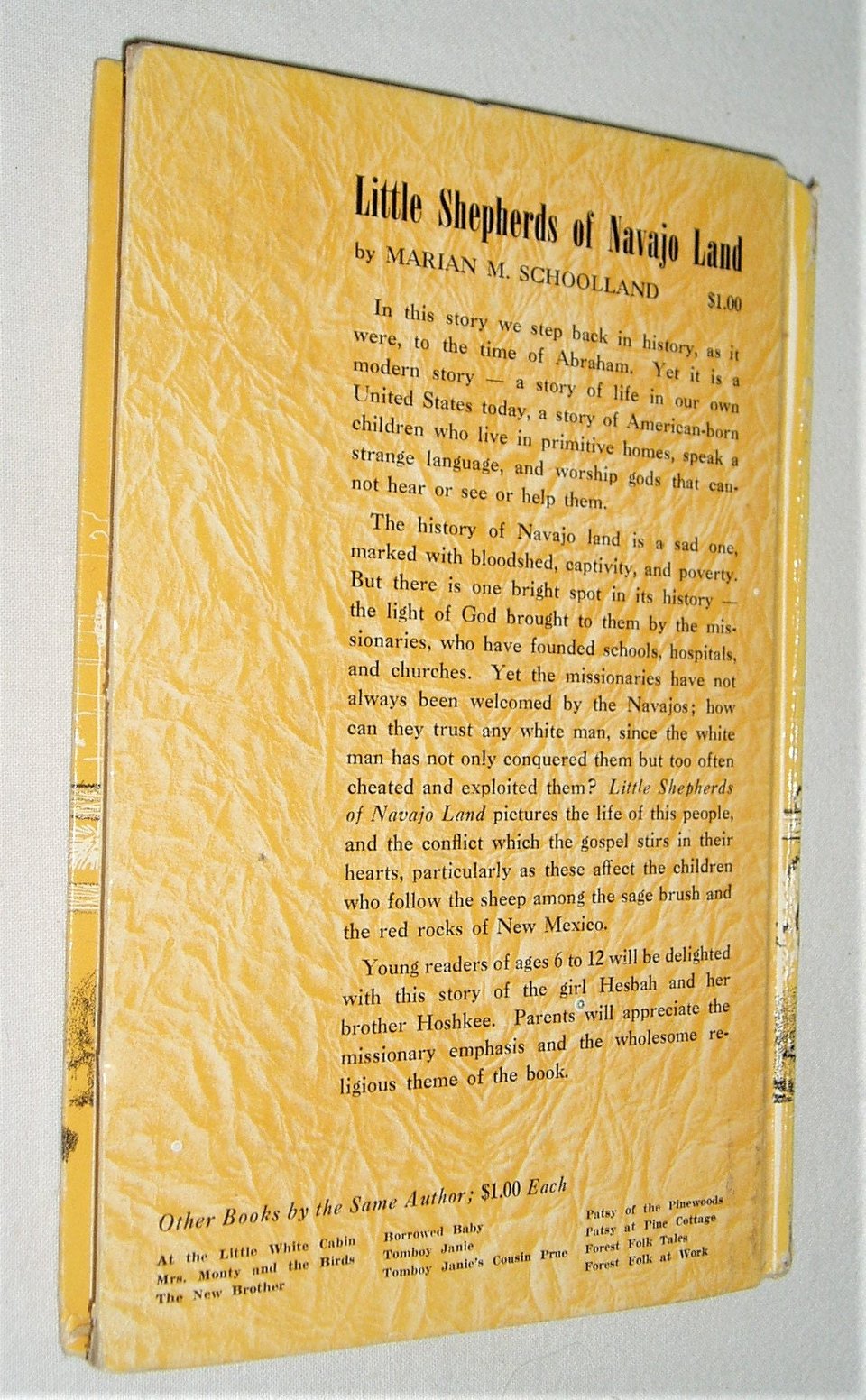 First Edition, Little Shepherds of Navajo Land, Marian Schoolland