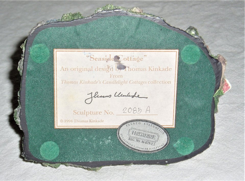 Seaside Cottage Figurine, Thomas Kinkade, Hawthorn Architectural Register 1994