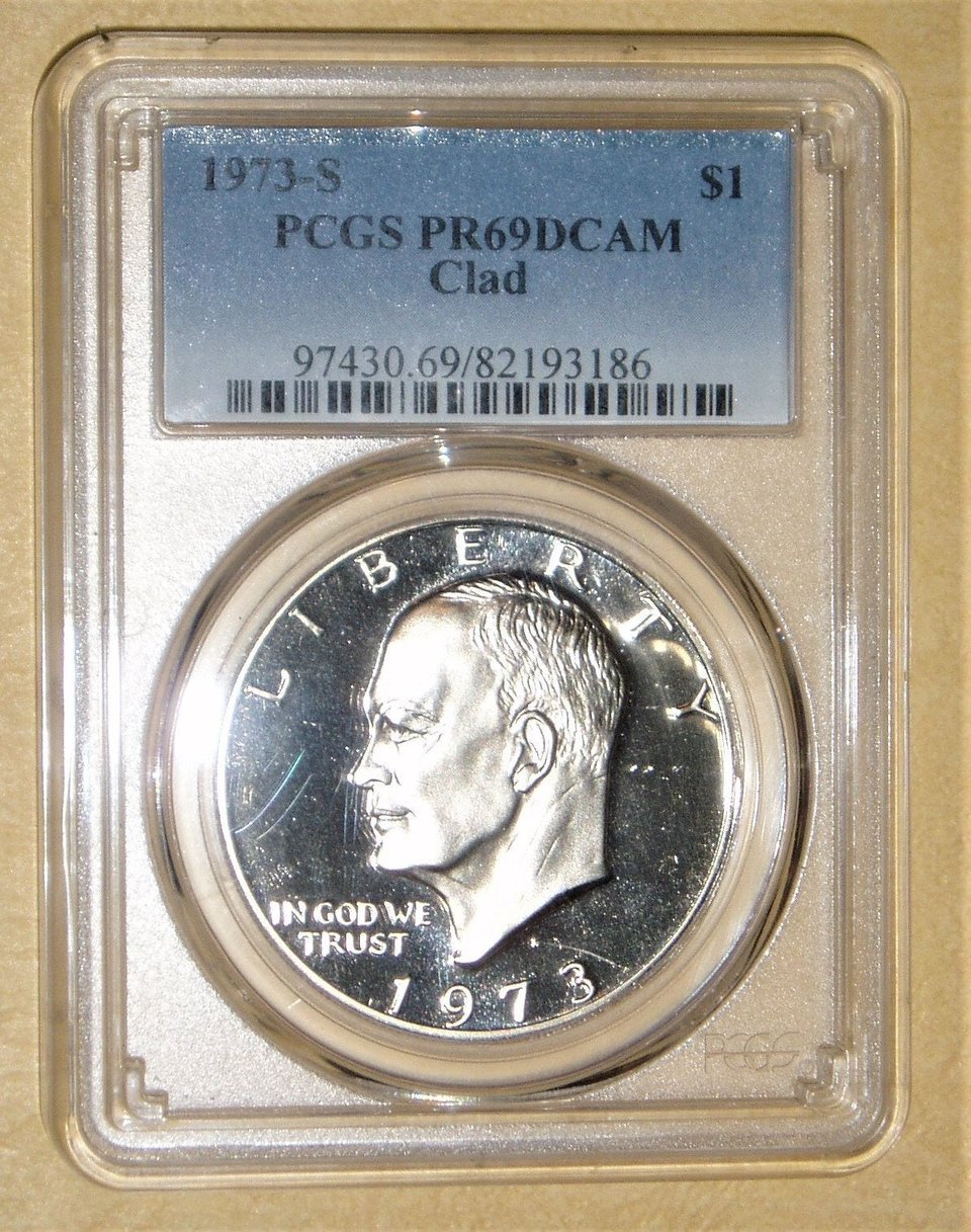1978-S PR69DCAM Clad PCGS Graded Eisenhower Dollar